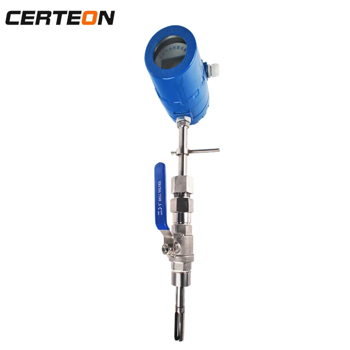 insertion flowmeter plug in thermal gas mass flow meter for compressed air gas CO2 1 inch DN nitrogen