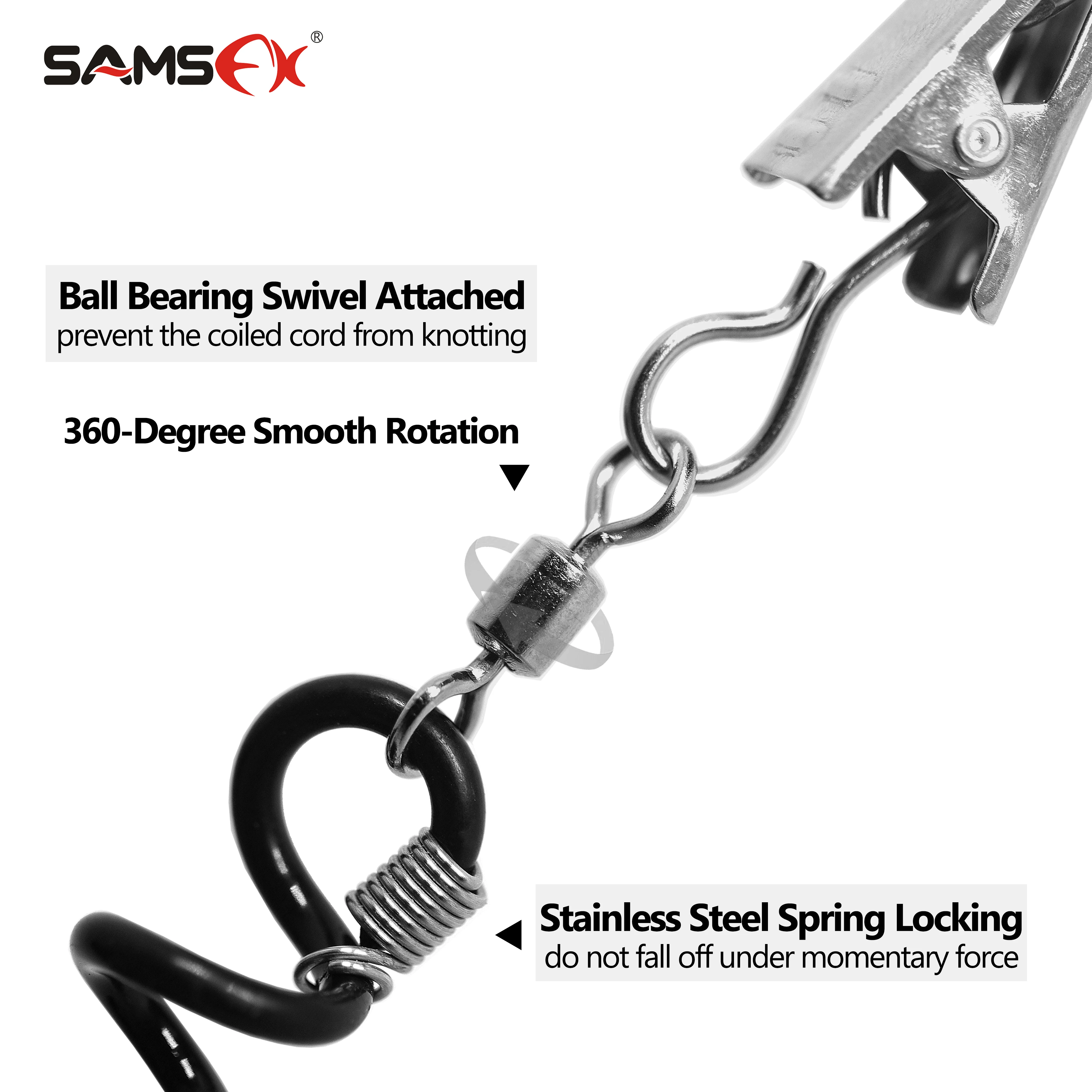 SAMSFX Fishing Boating Sailing Camping 3PCS Windproof Strap Clips Cap Anti-Lost Strap Hat Strap Clips Hat Chin Cord Retainer