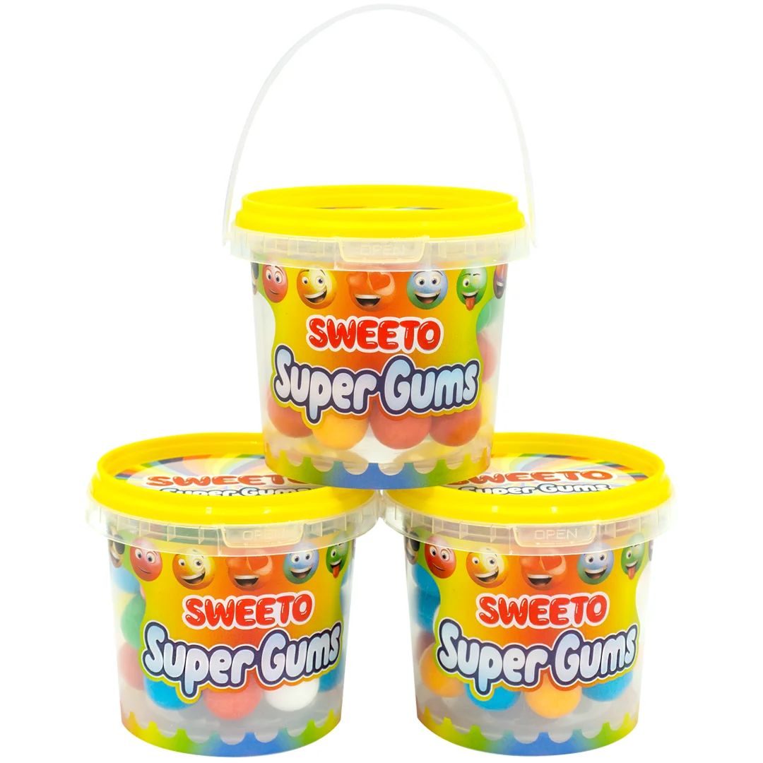 High Quality Round Ball Shape Fruit Flavour Chewing Bubble Gum in Tubs Turkish Product 140g tubs