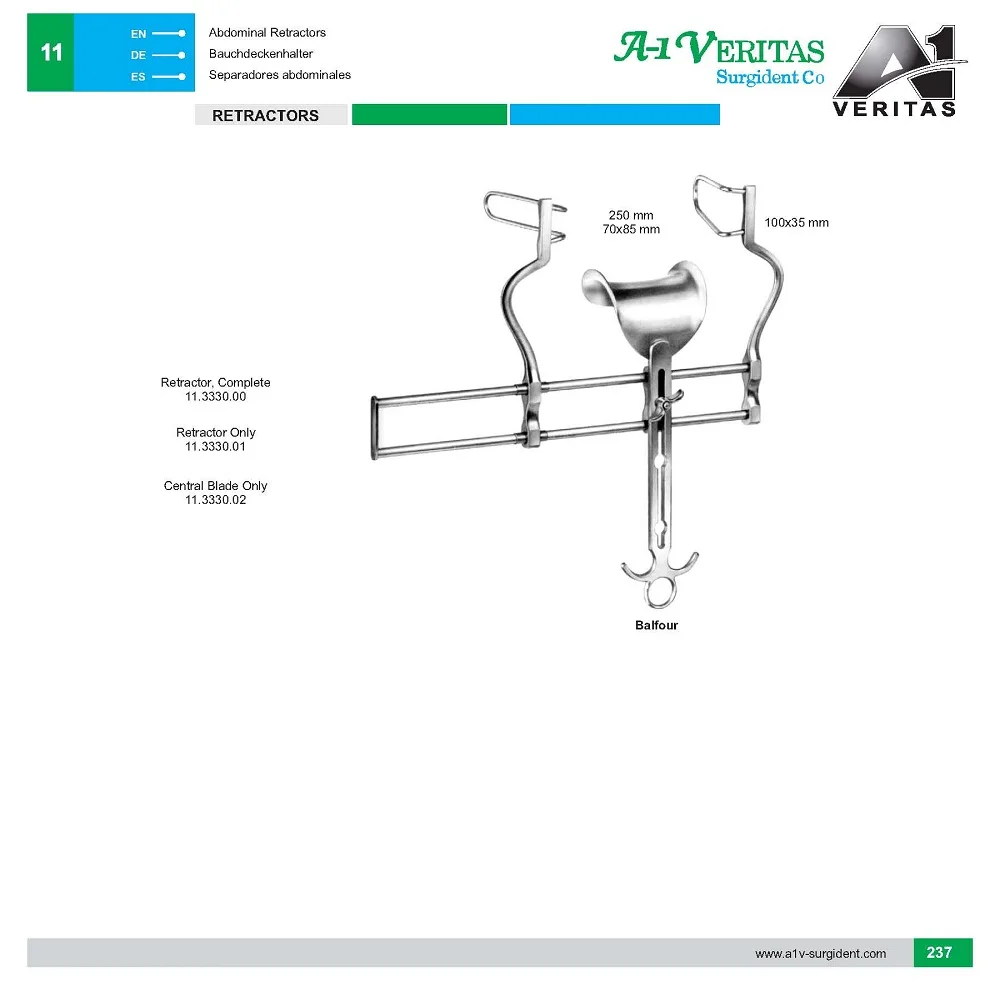  Высококачественные Ретракторы Balfour хирургические многоразовые инструменты из нержавеющей стали