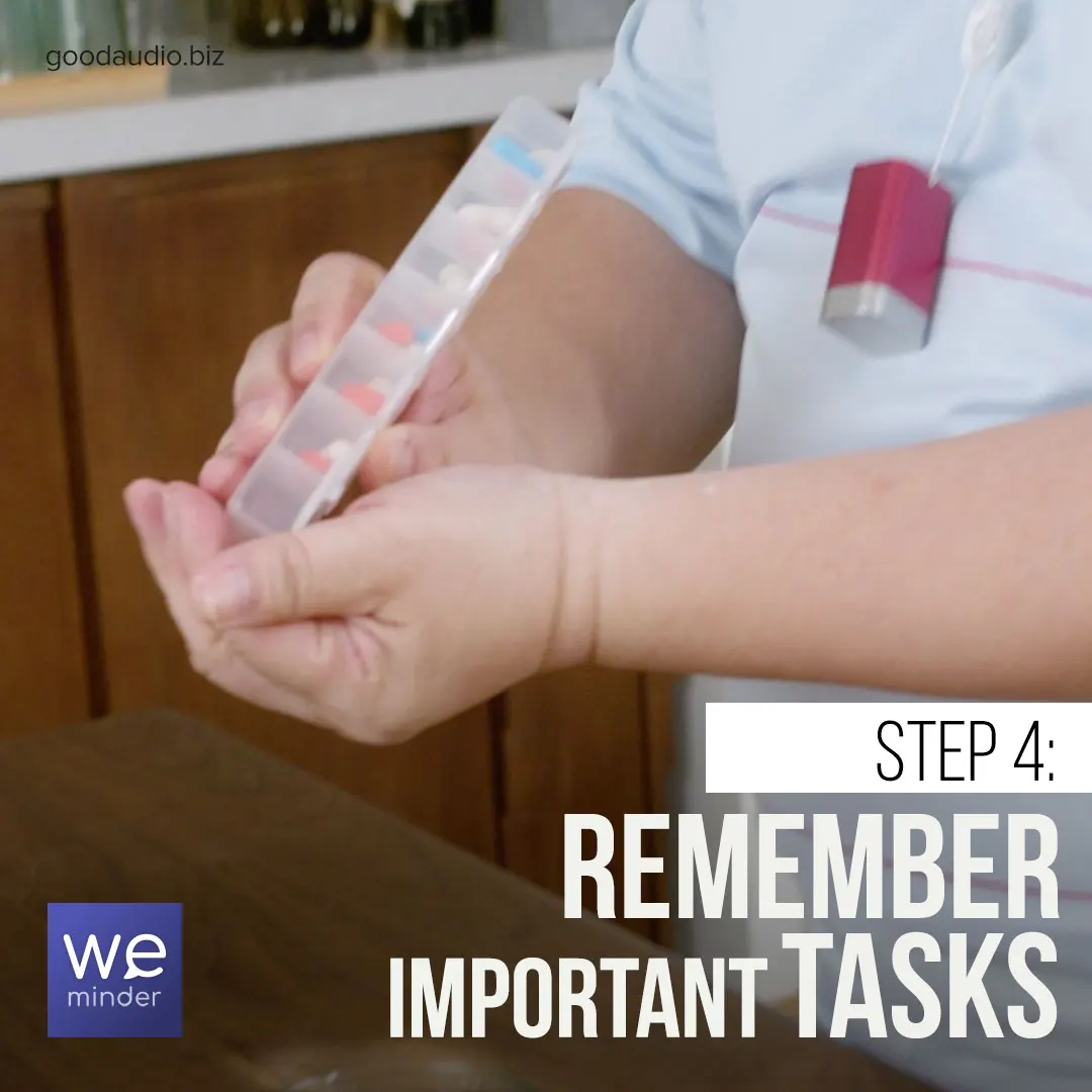 high quality senior care voice reminder for grandma take medicine long lasting battery in red