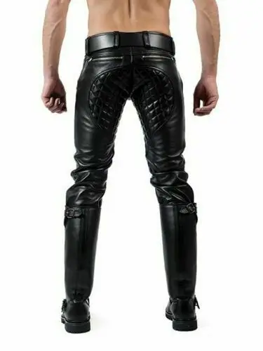 Men Fashion Slim Fit Leather Pants Casual wear Original Leather Best quality Men Leather Pants for Adults