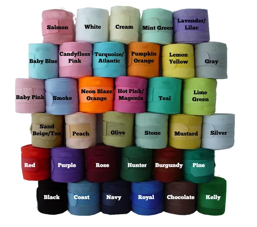 High Quality Polar Fleece Horse Polo Wraps Horse Leg Bandage Size 3.5 Meter Length 4 inch Width