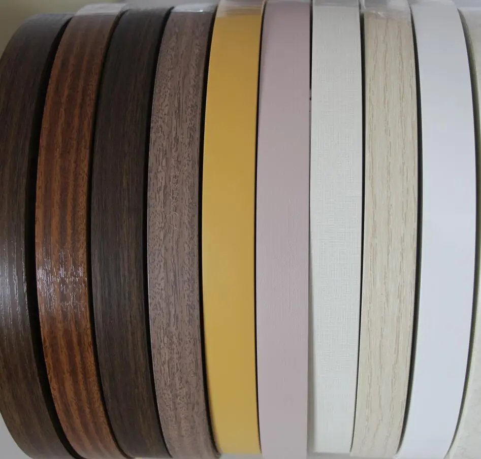 Panel MDF Furniture wood grain PVC/ABS Laminate Edge Banding Plastic Tape For Wardrobe