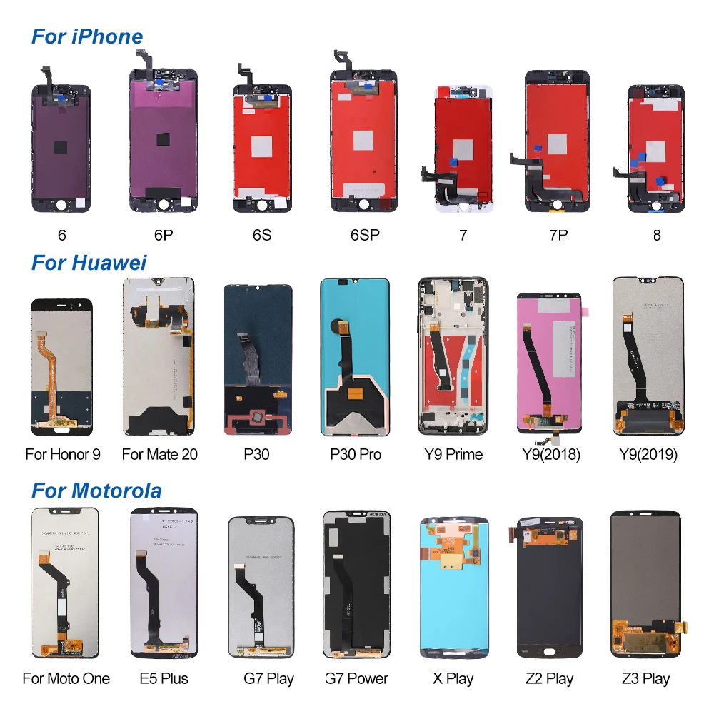  Mobile Phone Spare Parts and Accessories for iPhone Samsung Huawei Xiaomi Motorola Rear