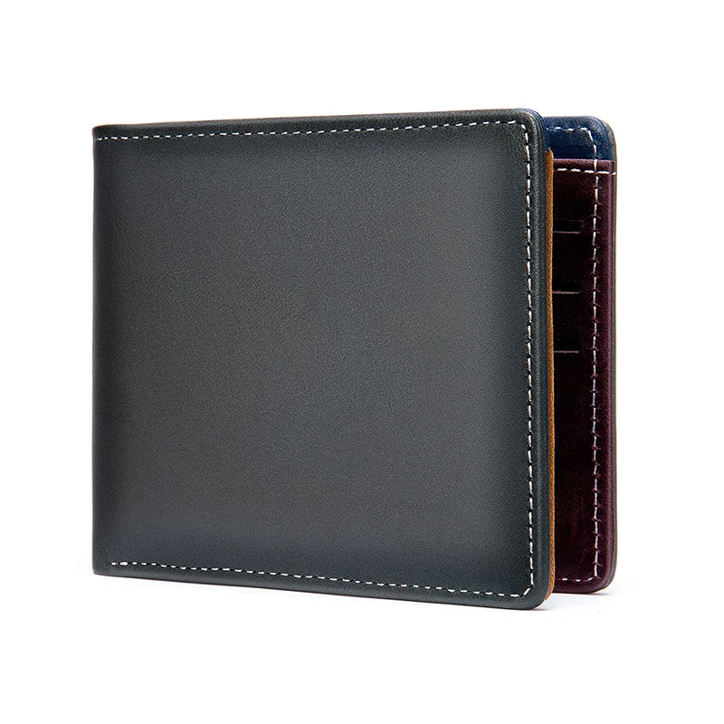 latest style factory directly sell custom excellent quality men leather purse short purse men leather wallet