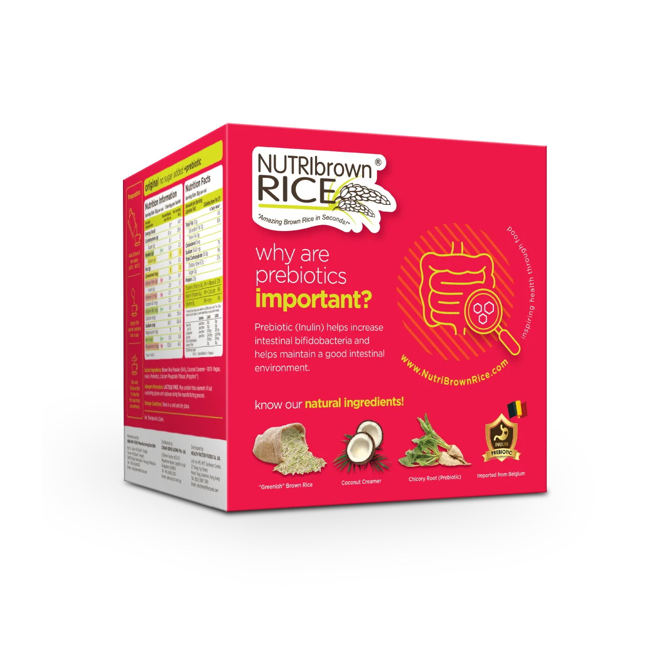 Instant Beverage No Sugar Drink with Prebiotic Made in Malaysia High Quality Breakfast with Rice Nutrition