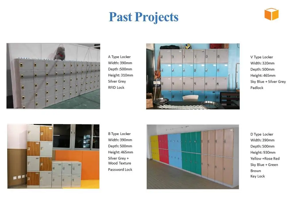 
Best Selling Durable Waterproof ABS Lockers for Gym School Office Storage with Twelve Colors and Six Locks Type 