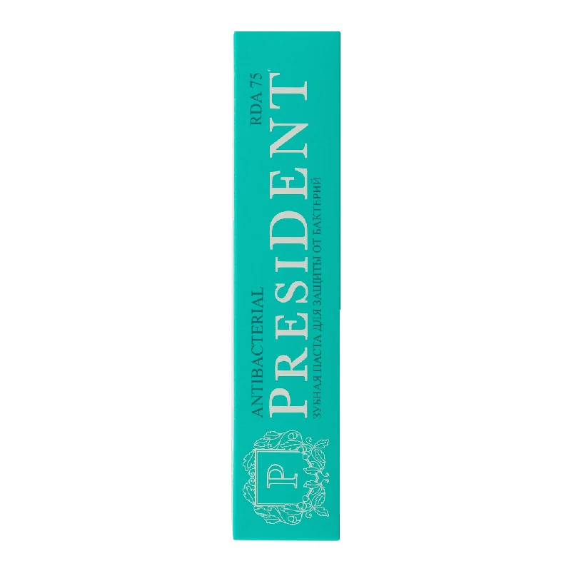 Toothpaste PRESIDENT Antibacterial (75 RDA) 75 ml cosmetics distributor required