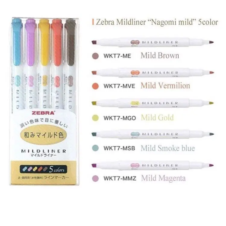  Печатающая головка для ZEBRA WKT7-5C MILDLINER серии зубная щетка с двумя головками и ручка-маркер (5