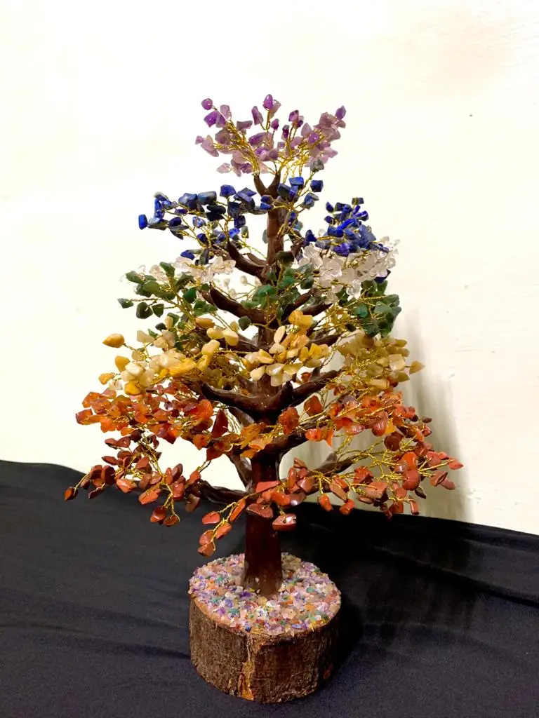  Высококачественное драгоценное дерево семь чакр/3000 бидовых или чипсов 7 чакр агат большое BANYAN TREE