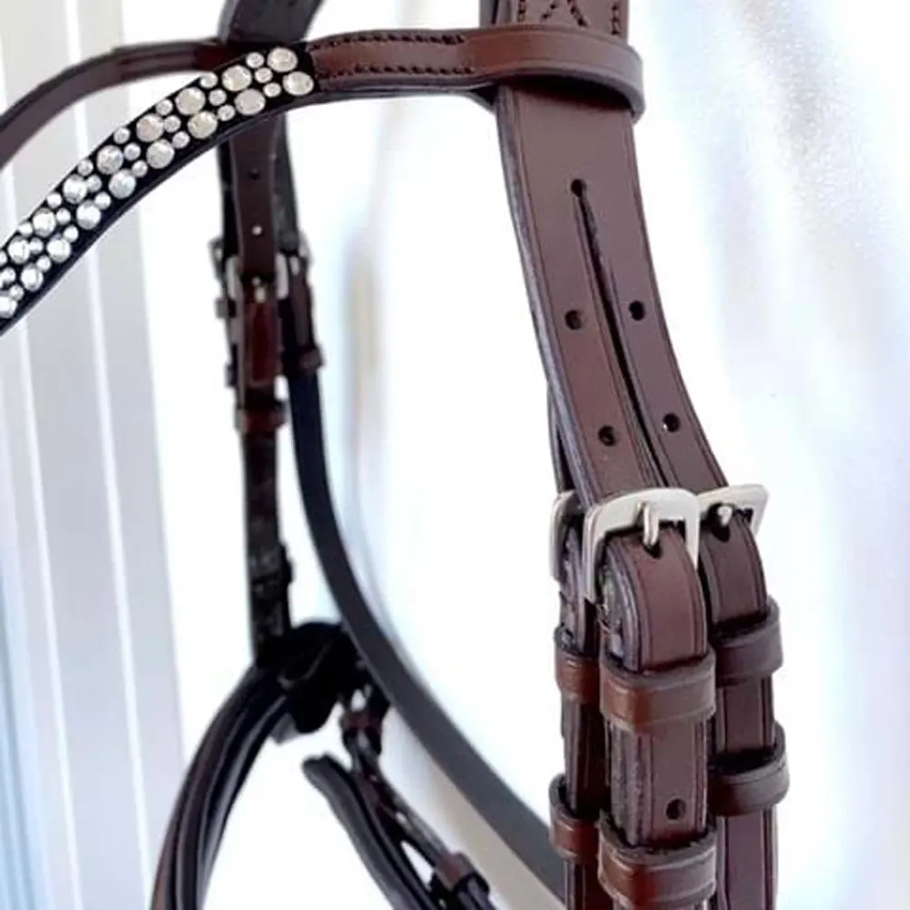 Полностью изготовленная под заказ кожаная Поло-уздечка/кожаная уздечка для верховой езды Поло занятий спортом с сильным захватом из воловьей кожи