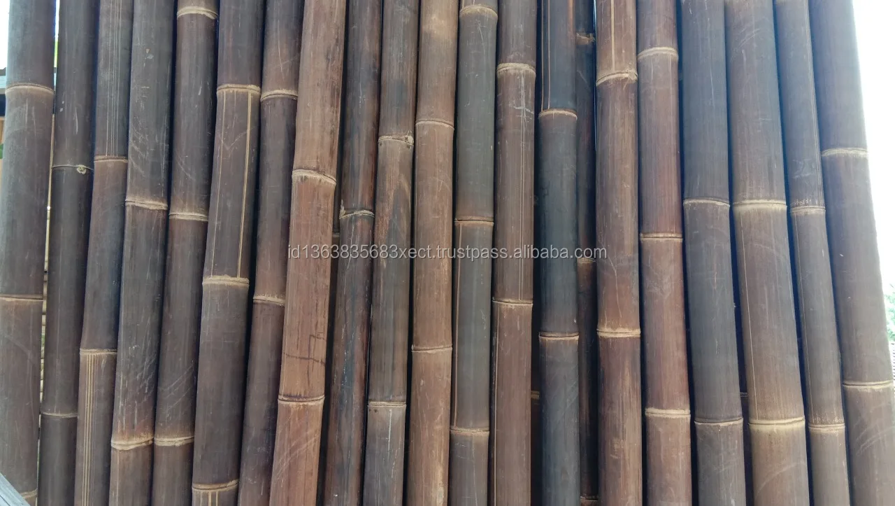 
Black Bamboo Poles Natural Straight Non-Treated 240-600cm 