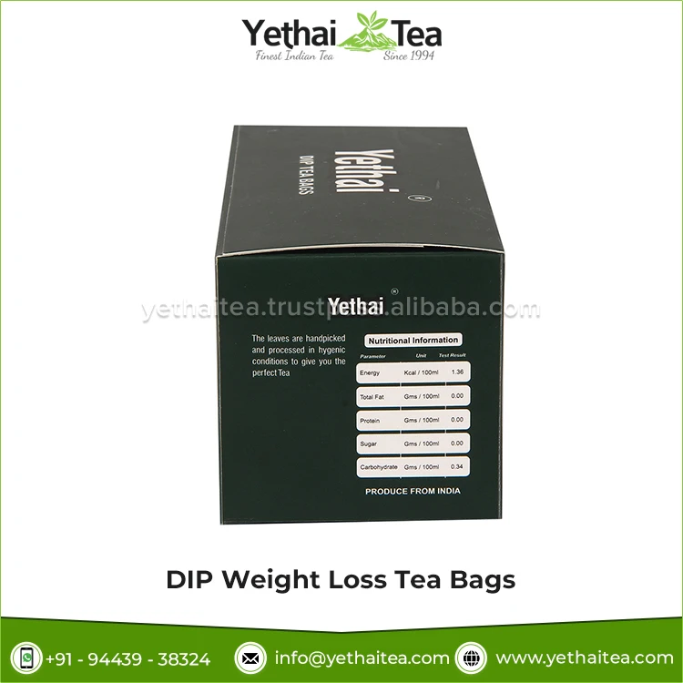 100% Natural & Organic Blended Fresh Weight Loss Slimming DIP Herbal Green Tea Bags at Best Competitive Price