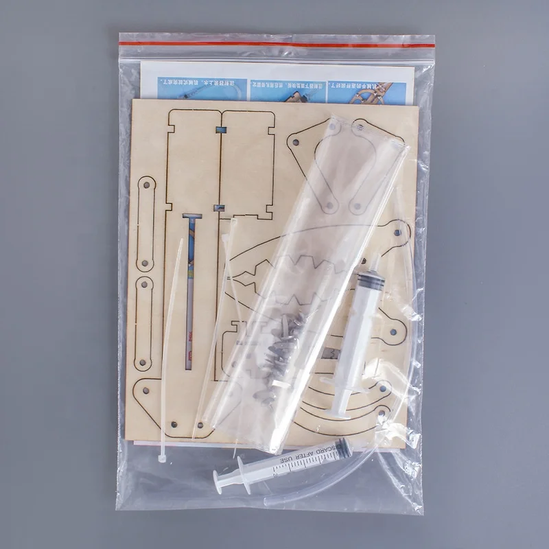 Hot Sell Science and Technology Student DIY Piston Hydraulic Mechanical Arm Model Material Experiment Toy Beneficial Wisdom