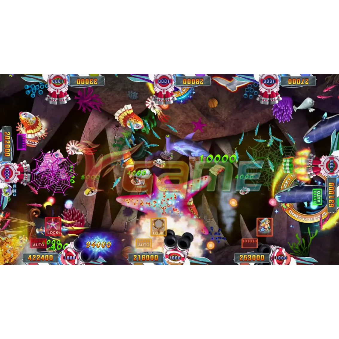 VGAME Ocean Force Fish Game Cabinets Wrath of Ocean King