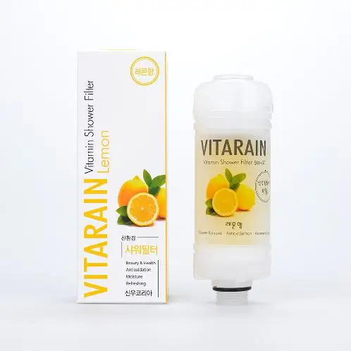 Free Shipping Korean Wholesale  Vitamin C Lemon Shower Head Filter for Hard Water and Chlorine