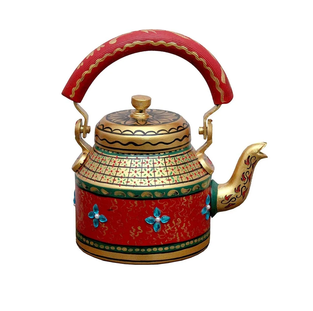 Новый новейший дизайн металлический чайник ручной росписи по оптовой цене в новом дизайне