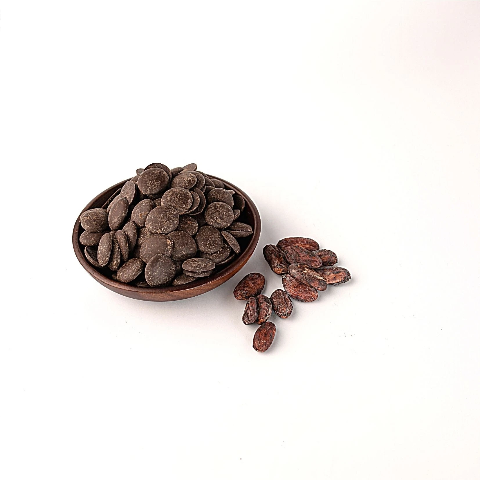 Wholesale Puratos Grand-Place Sustainable Cocoa Dark Chocolate Button- Vietnam Conched Cocoa Liquor For Chocolatiers