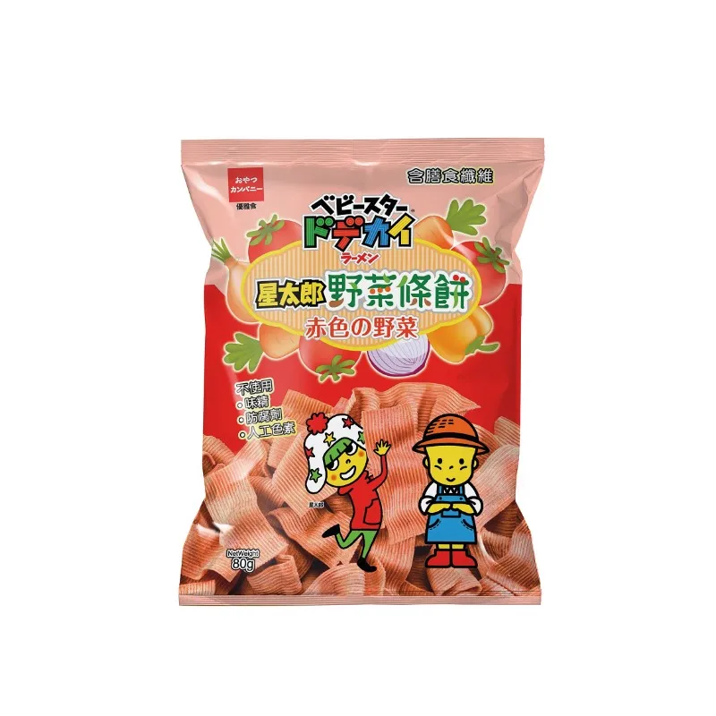 Japanese Wide Ramen Snacks WIth Red Vegetable Flavor from OYATSU