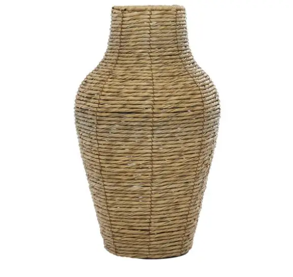Natural Decorative Seagrass Vase Wooden Flower Vase High Quality Handmade from Vietnam Wholesale