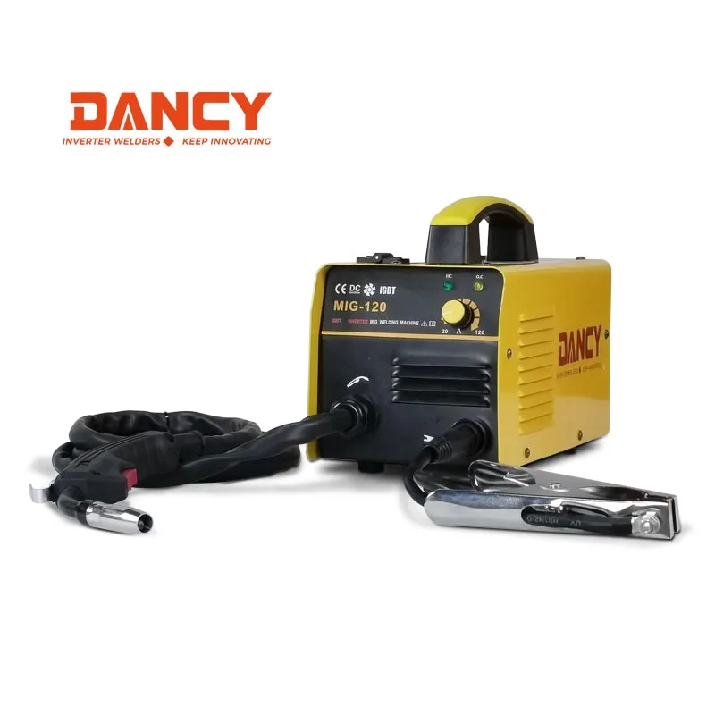 Мини Портативный IGBT инвертор безгазовый mig сварочный аппарат 120A без газа MIG120