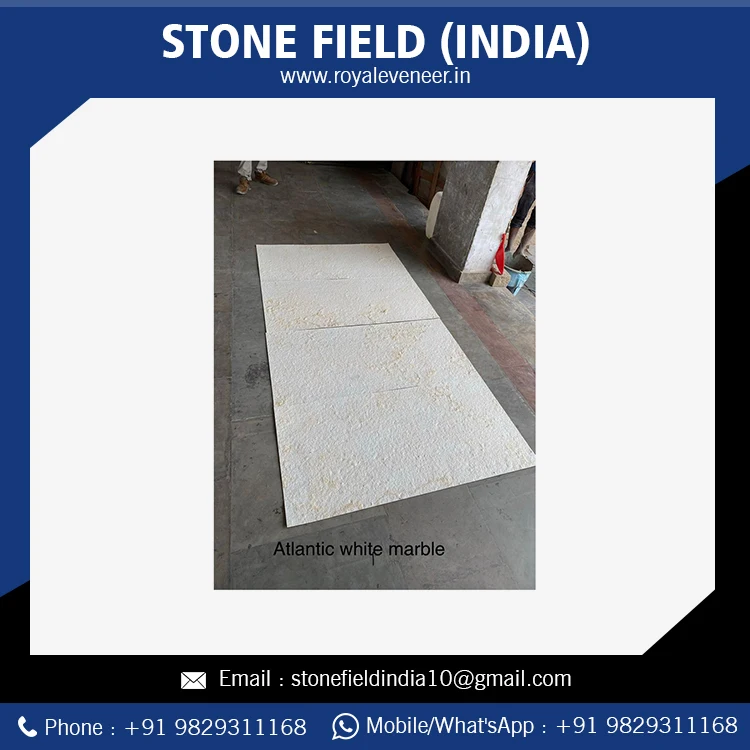 Best Marble Slab Supplier Made Atlantic White Marble Sheet For Wall And Flooring
