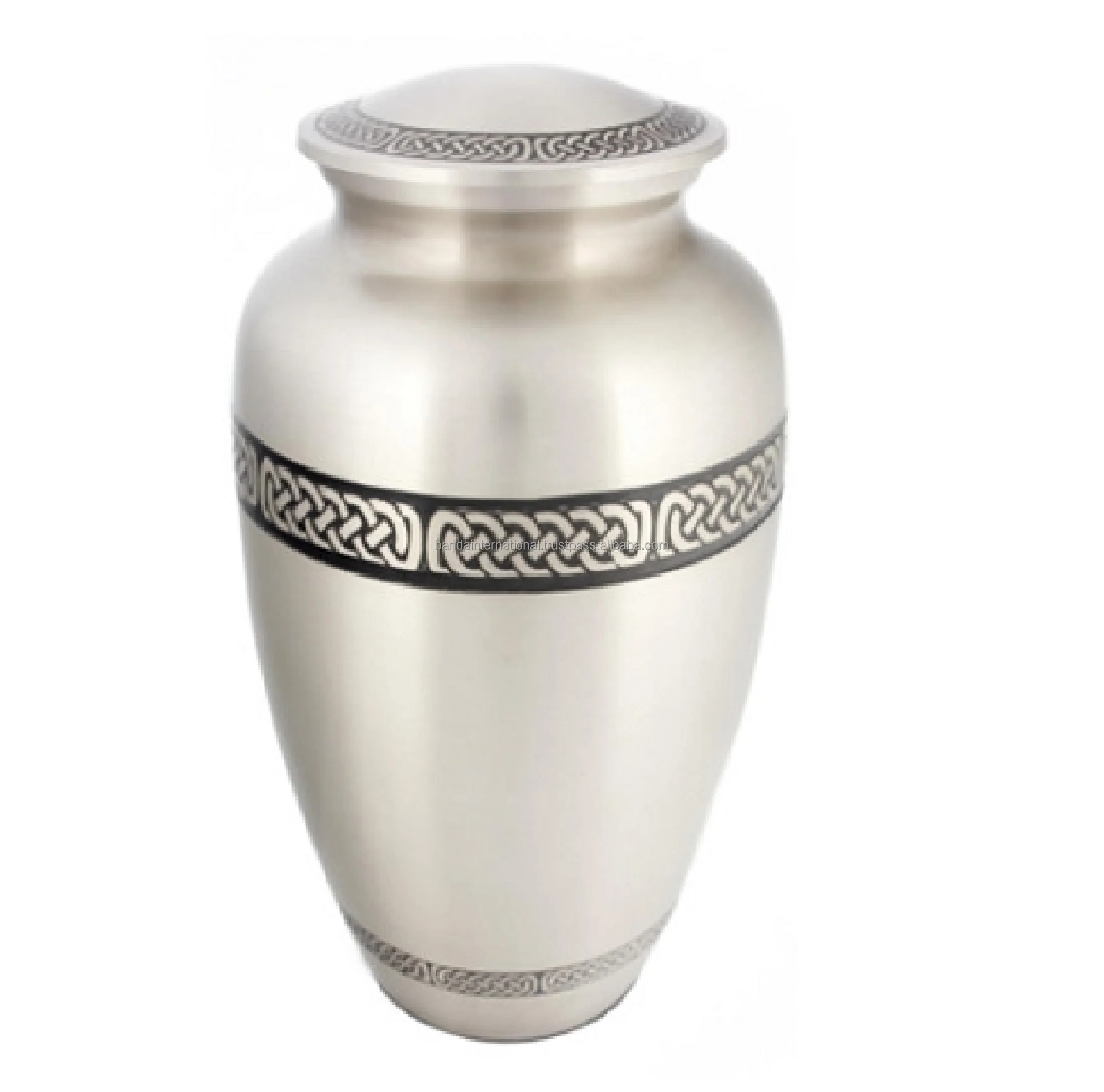 Best Quality Green Marble Finished Classic Ashes Urns For Adult Use With Brass Material Made India