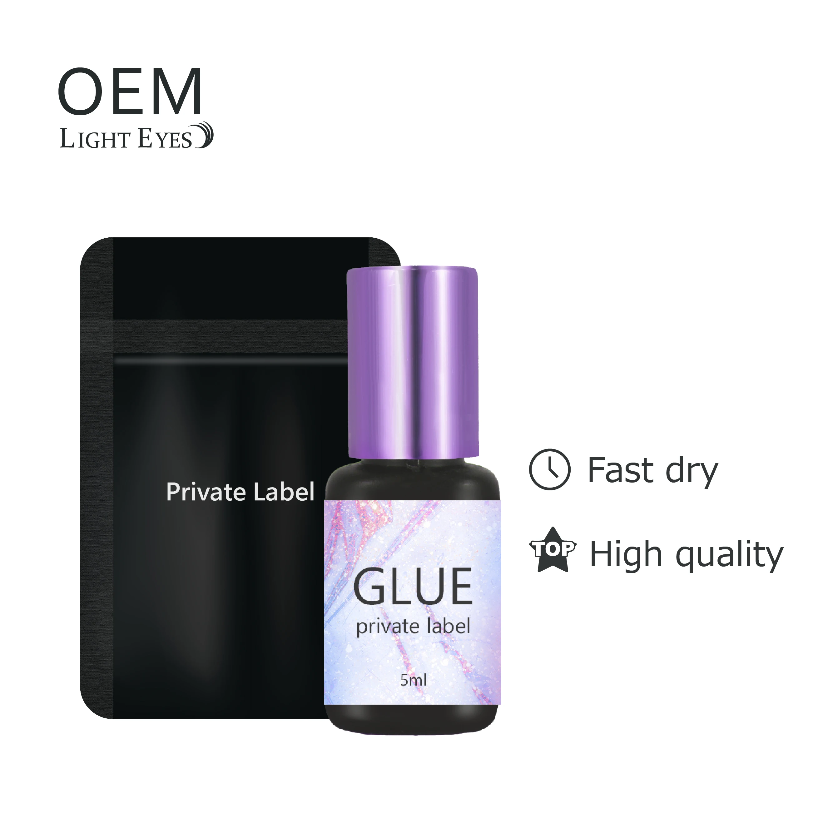 OEM Best Eyelash Glue Manufacturer Private Label Lash Adhesive 5ml