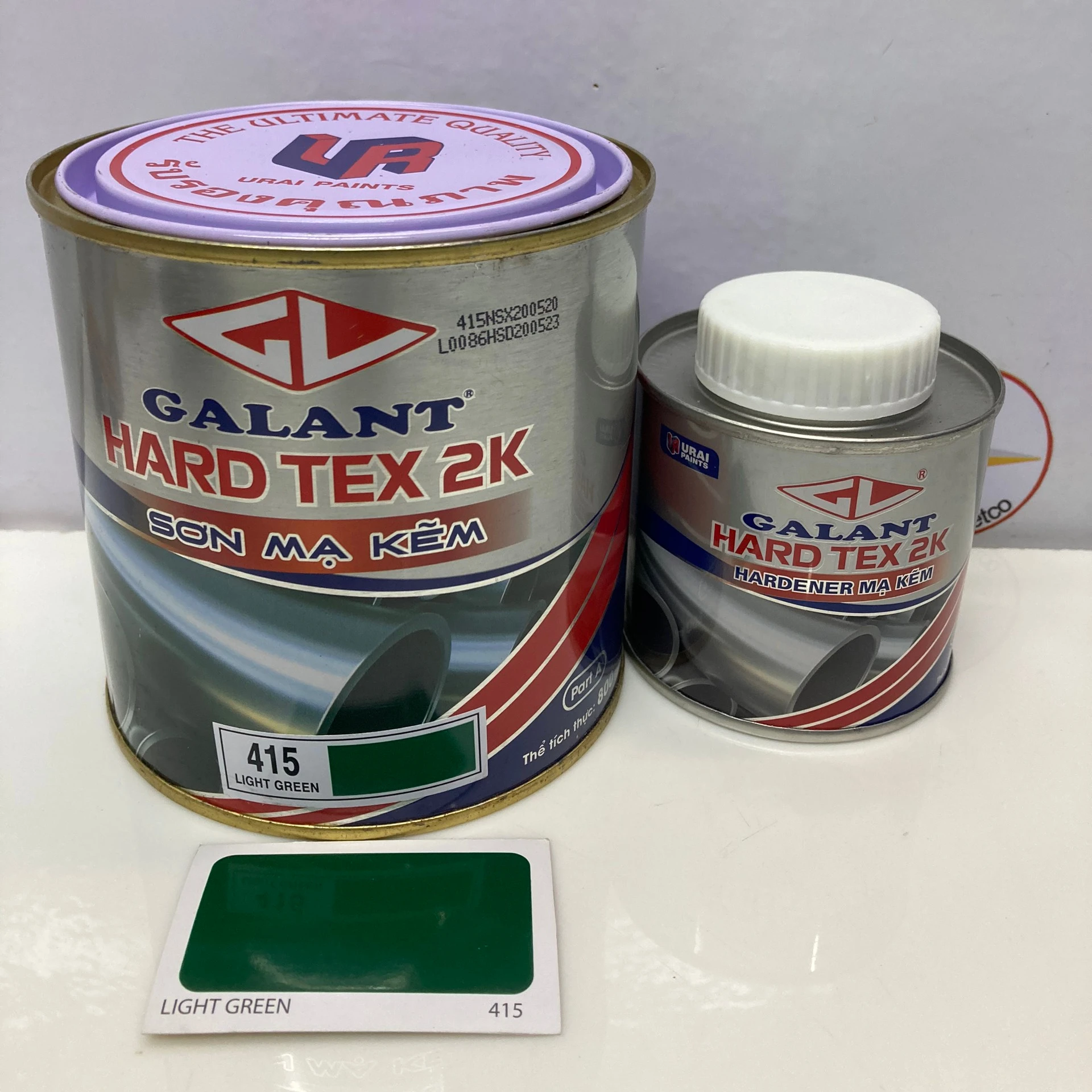 
Light green 415 iron high gloss Galant Hard Tex 2k Galvanized Steel Paint 