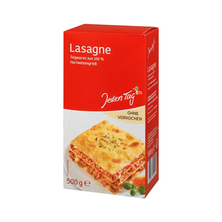 Сделано в Германии, частная Этикетка/пользовательская этикетка, лазанья 500 г для оптовой покупки