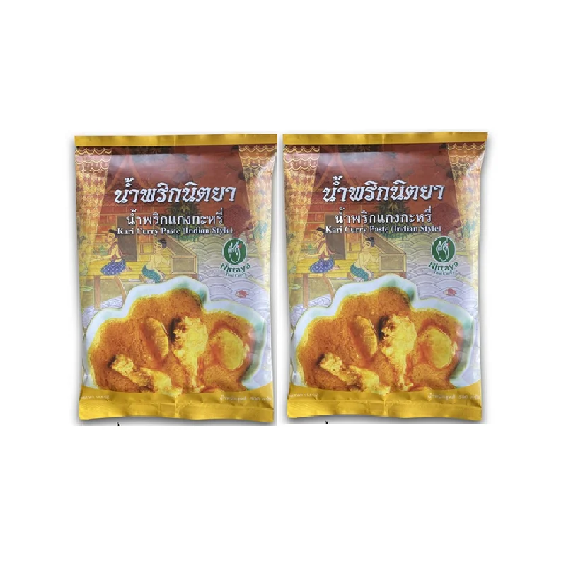 Seasonings Condiments Sauce Food Ingredient Bag Spicy Nittaya Kari Curry Paste (Indian Style) From Thailand