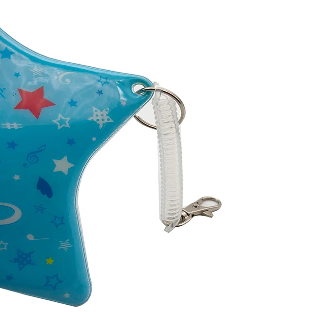 
Customized fashionable soft PVC full color printing special profile ticker holder with spring strap 