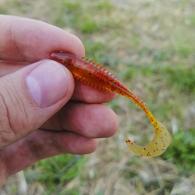 Shaman Seryoga, 60mm, 8 pcs/pack, Soft Twister Color 014 Plastic Baits Silicone Fishing Lures