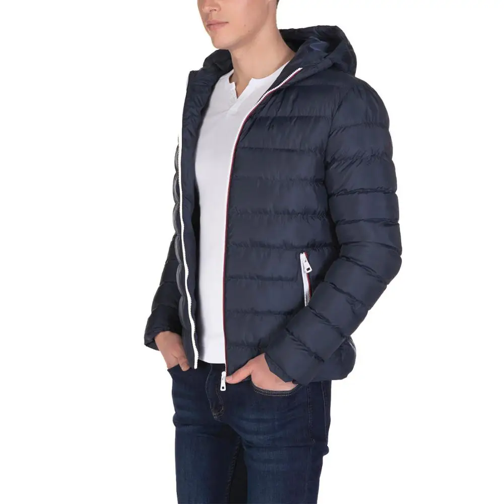 Winter puffer design casual classic fit jacket men COAT // NAVY