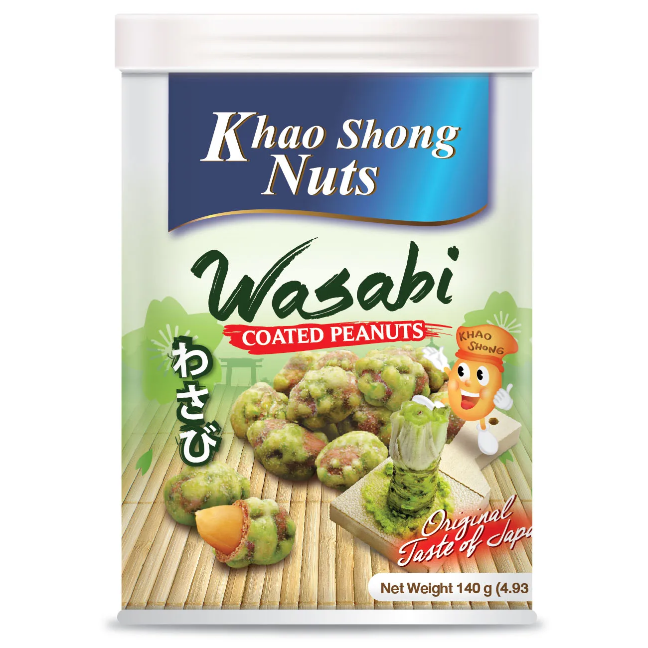 
Top Grade Roasted Thai Snack Japanese Pride - Wasabi Flavored Coated Peanuts 140g 