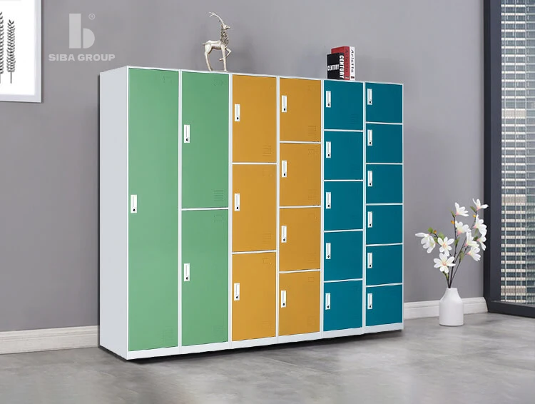 Hot Sale Customized Office School Gym Metal Locker Cabinet Staff Workman Steel Storage 6 Door Clothes Lockers