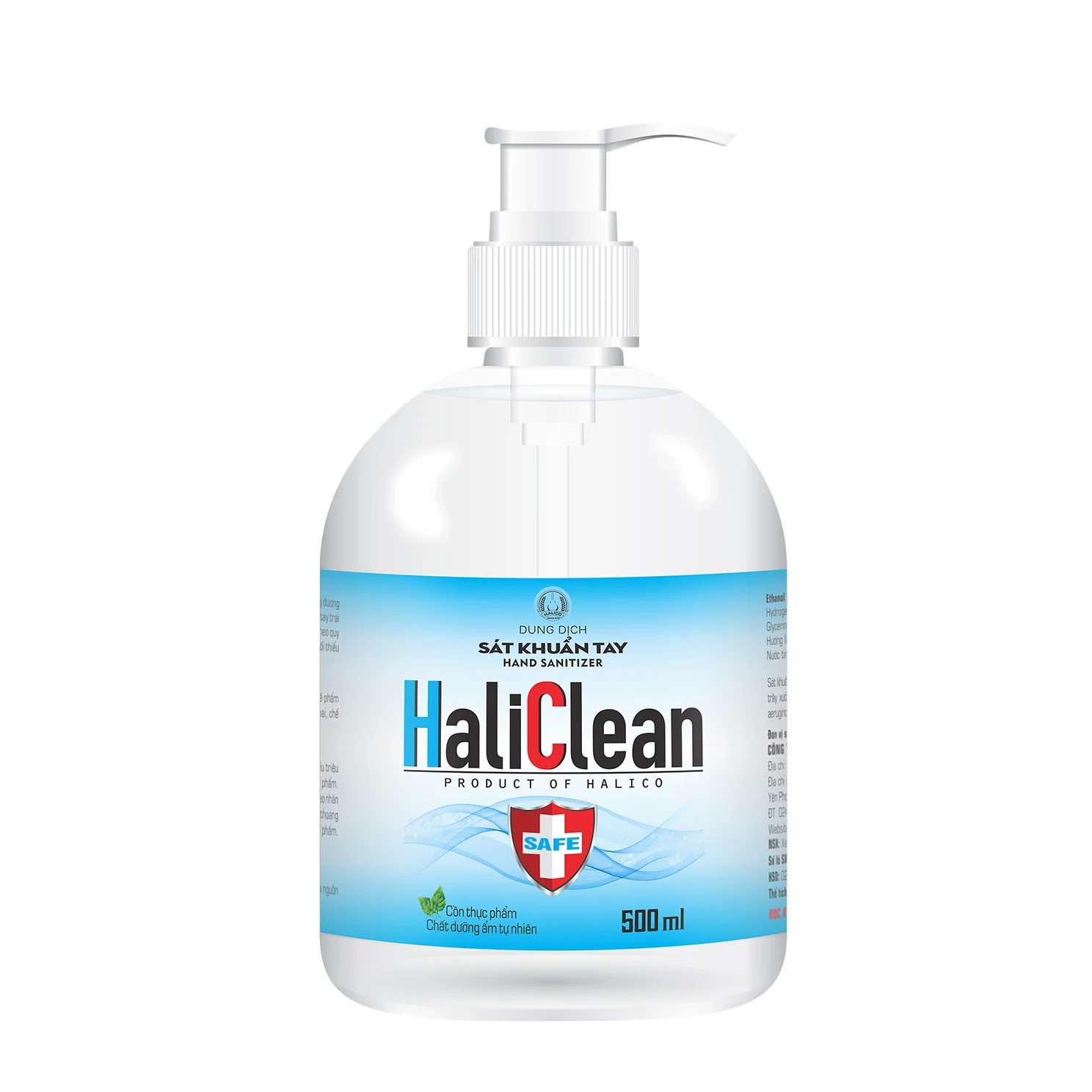 In stock HaliClean alcohol 80% hand wash 500ml instant dry waterless alcohol liquid hand antiseptic