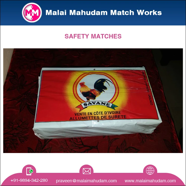 Top Seller Bulk Exporting Safety Matches/Match Sticks for Kitchen Customizable Color Wooden Match Heads Black Red Colorful