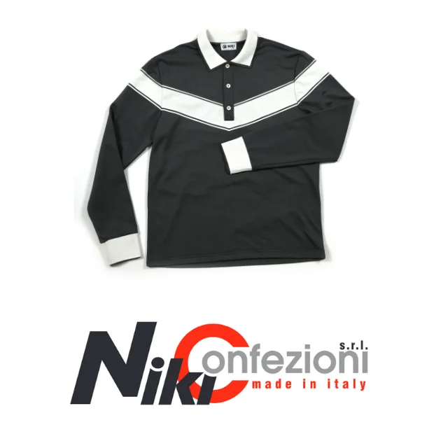 Customizable Modern Black And White Poloshirt For Man, Made In Italy Design High Quality Clothing