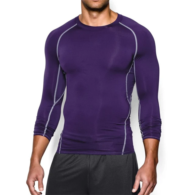 Men Full Sleeve Compression Running Base Layer Top Gym Sports Shirt Baselayer Tights Sportswear