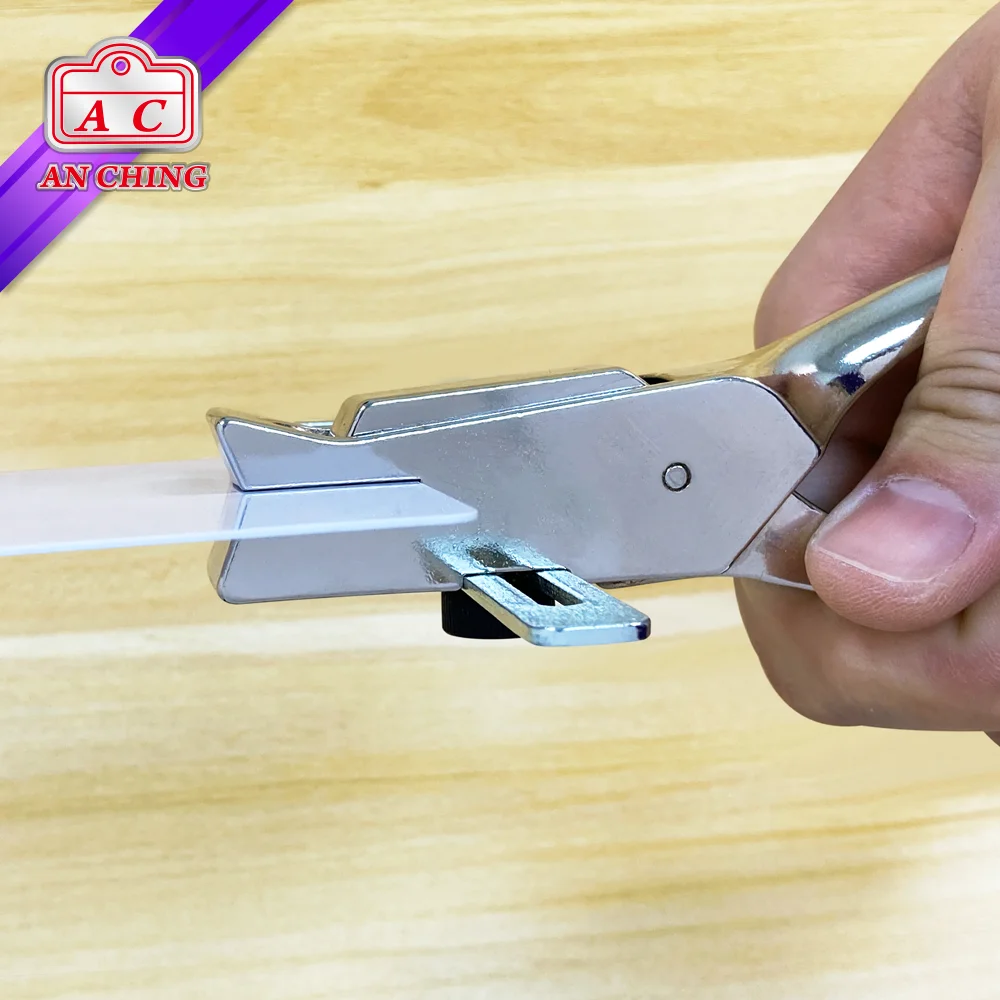 Adjustable Guide Sliver Plastic Card Metal Hole Slot Punch